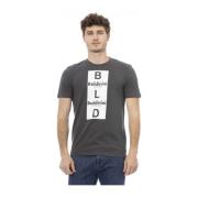 Baldinini Kortärmad Rund Hals T-shirt Gray, Herr