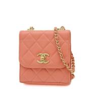 Chanel Vintage Pre-owned Laeder axelremsvskor Pink, Dam