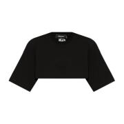 Dsquared2 Kort löst sittande t-shirt Black, Dam