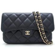 Chanel Vintage Pre-owned Laeder axelremsvskor Black, Dam