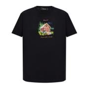 Dsquared2 T-shirt med färgglatt tryck Black, Herr