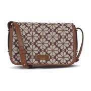 Kate Spade Blommig Jacquard Crossbody Väska Brown, Dam