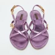 Louis Vuitton Vintage Pre-owned Laeder sandaler Purple, Dam