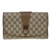 Gucci Vintage Pre-owned Laeder kuvertvskor Beige, Dam