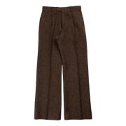 Auralee Brun Tweed Ull Slacks Brown, Herr