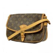 Louis Vuitton Vintage Pre-owned Tyg axelremsvskor Brown, Dam