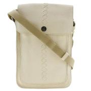 Bottega Veneta Vintage Pre-owned Laeder crossbodyvskor White, Dam