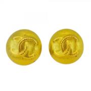 Chanel Vintage Pre-owned Tyg rhngen Yellow, Dam