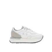 Sun68 Vita PU Sneakers med Glitterdetaljer White, Dam