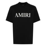 Amiri Svart Logotyp Bomull T-shirt Black, Herr