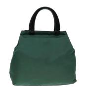 Prada Vintage Pre-owned Nylon handvskor Green, Dam