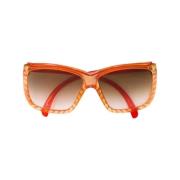 Dior Vintage Pre-owned Acetat solglasgon Orange, Dam