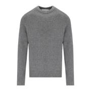 Amaránto Alpaca Regular Crewneck Sweater Gray, Herr