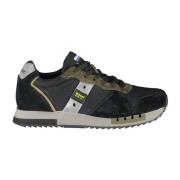 Blauer Herr Sportiga Svarta Sneakers med Kontrastdetaljer Black, Herr