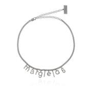 MM6 Maison Margiela Halsband med logotyp Gray, Dam