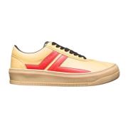 Lanvin Lädersneakers med Kontrastpaneler Yellow, Herr