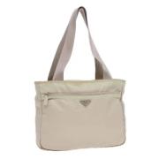 Prada Vintage Pre-owned Nylon prada-vskor Beige, Dam