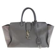 Yves Saint Laurent Vintage Pre-owned Laeder totevskor Gray, Dam