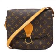 Louis Vuitton Vintage Pre-owned Tyg axelremsvskor Brown, Dam