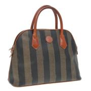 Fendi Vintage Pre-owned Canvas handvskor Brown, Dam