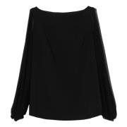 Chiara Boni Illusion Blus för alla säsonger Black, Dam