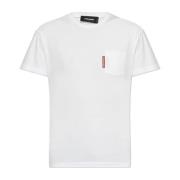 Dsquared2 T-shirt med tryck White, Dam