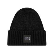 UGG Chunky Rib Beanie med Veck Black, Dam