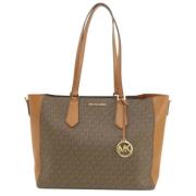 Michael Kors Pre-owned Pre-owned Canvas axelremsvskor Brown, Dam