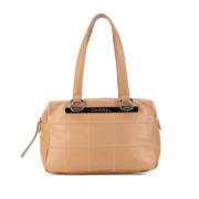 Chanel Vintage Pre-owned Laeder handvskor Beige, Dam