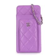 Chanel Vintage Pre-owned Laeder chanel-vskor Purple, Dam