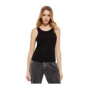 Ixiah Svart Tanktop Black, Dam