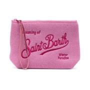 MC2 Saint Barth Rosa texturerad finish handledsrem väska Pink, Dam