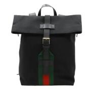 Gucci Vintage Pre-owned Canvas ryggsckar Black, Dam