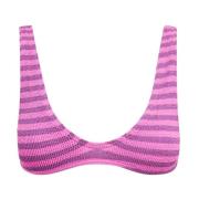 Bond-Eye Randig Bikini Topp Scout Stil Pink, Dam