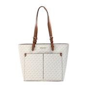 Michael Kors Jet Set Medium Dubbelficka Tote Handväska Beige, Dam