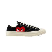 Comme des Garçons Play Svarta Sneakers med Lekfull Stil Black, Dam