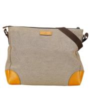 Gucci Vintage Pre-owned Canvas axelremsvskor Beige, Herr