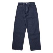 Les Deux Mörkblå Randig Bomullsjeans Blue, Herr