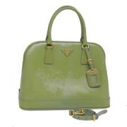 Prada Vintage Pre-owned Laeder handvskor Green, Dam