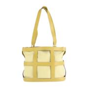 Salvatore Ferragamo Pre-owned Pre-owned Canvas handvskor Yellow, Dam