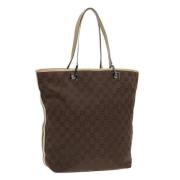 Gucci Vintage Pre-owned Canvas totevskor Brown, Dam