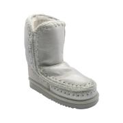 Mou Silver ankelboots med pälsfoder Gray, Dam