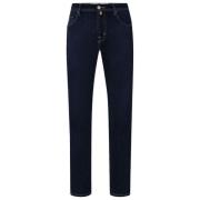 Jacob Cohën Mörkblå Slim Fit Stretch Jeans Blue, Herr