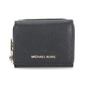 Michael Kors Svart Läder Dam Plånbok med Logotyp Black, Dam