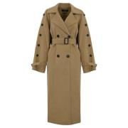 Max Mara Weekend Beige Ull Trenchcoat Beige, Dam