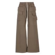 Rick Owens Bruna Cargo Byxor Wide Leg Brown, Herr