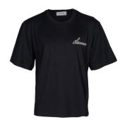 Laneus Herr Crew Neck T-shirt. Kort ärm. Tillverkad i Italien Black, H...