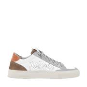 P448 Vita Läder Color Block Sneakers White, Herr