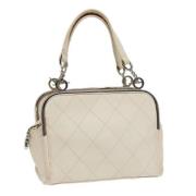 Chanel Vintage Pre-owned Laeder handvskor White, Dam