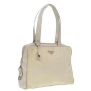 Prada Vintage Pre-owned Nylon totevskor Beige, Dam